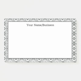 Bloco De Notas Nome Personalizado Geométrico Moderno