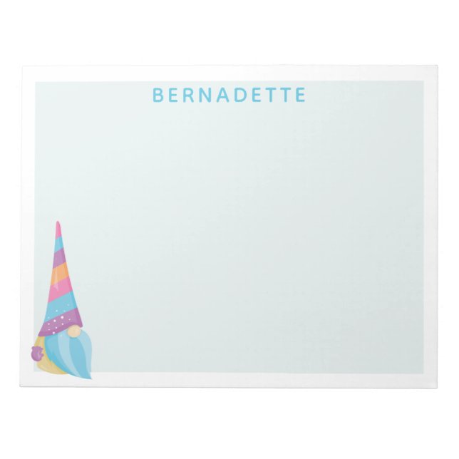 Bloco De Notas Nome Personalizado Magnético do Unicórn Gnomo Boni (Frente)
