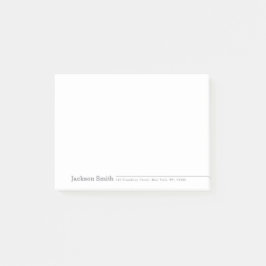 Bloco De Notas Nome personalizado minimalista moderno da cinza