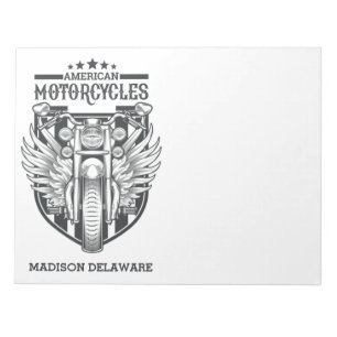 Bloco De Notas Nome personalizado "Motocicletas Americanos"
