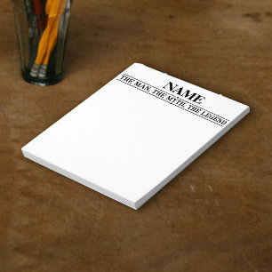 Bloco De Notas Nome Personalizado O Homem O Mito A Legenda