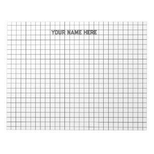 Bloco De Notas Nome Personalizado Papel Gráfico Grande