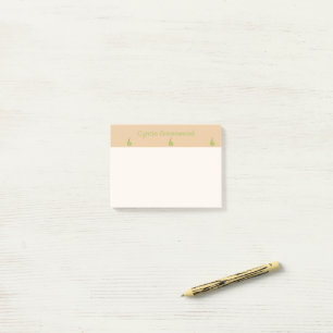 Bloco De Notas Nome personalizado Pera verde castanho