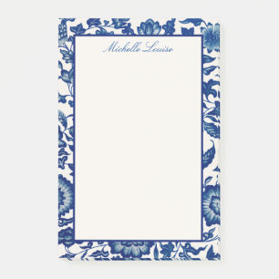 Bloco De Notas Nome Personalizado Posto Floral Flat - Suas Notas
