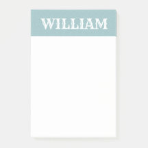 Nome personalizado simples azul bebê