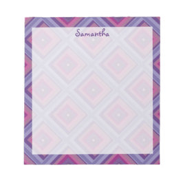 Bloco De Notas Nome Pink Purple Passion Diamond Pattery