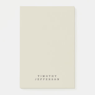 Bloco De Notas Nome Próprio Minimalista Moderno Elegante