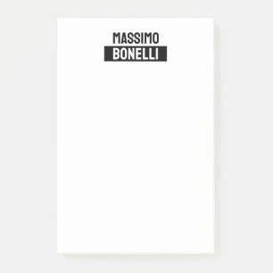 Bloco De Notas Nome Próprio Minimalista Moderno Simples Preto Bra