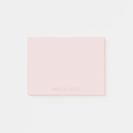 Bloco De Notas Nome rosa sutil no pink pálido