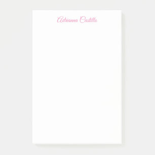 Bloco De Notas Nome Simples de Caligrafia Mínima Simples