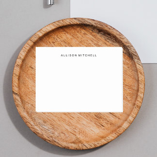 Bloco De Notas Nome Simples Moderno Minimalista