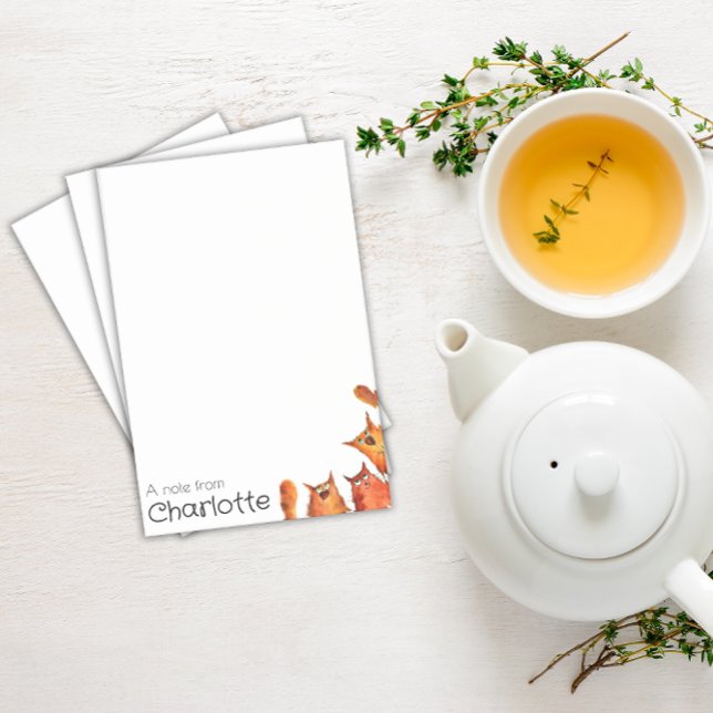 Bloco De Notas Nomes de gatos de desenho animado laranja fofos (Criador carregado)