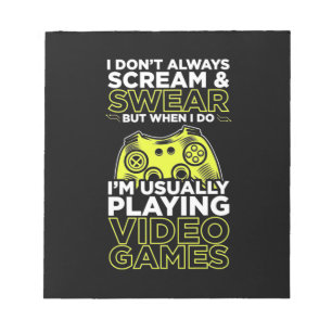 Bloco De Notas Normalmente Estou Jogando Videos games