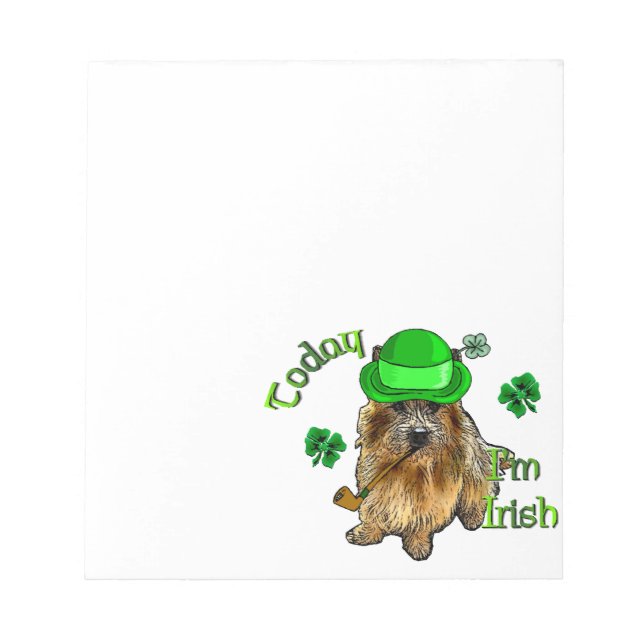 Bloco De Notas Norwich Terrier St Patricks (Frente)