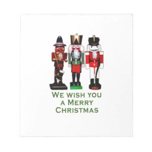 Bloco De Notas Nós desejamos-lhe o Feliz Natal Nutcrackers