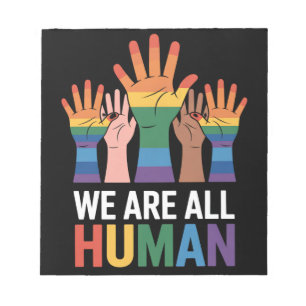 Bloco De Notas Nós Somos Todos Arco-Íris Humano Orgulho LGBTQ Lev