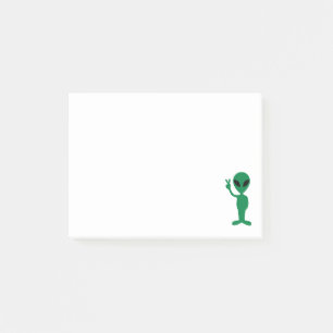 Bloco De Notas Nós vimos na silhueta pequena da alienígena do