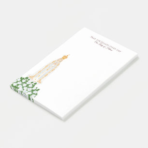 Bloco De Notas Nossa Senhora da Fátima e rosas brancas