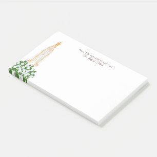 Bloco De Notas Nossa Senhora da Fátima e rosas brancas