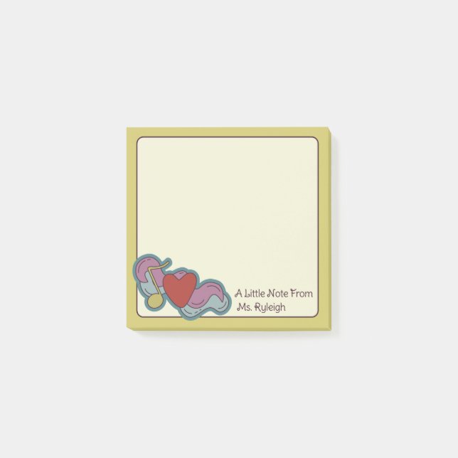 Bloco De Notas Nota de Amor: Rabiscos para Música Amarelo (Frente)