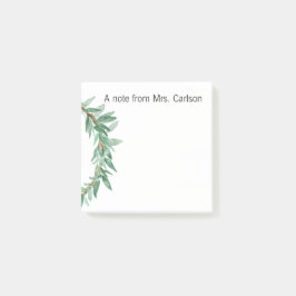 Bloco De Notas Nota de post-it com grinalda