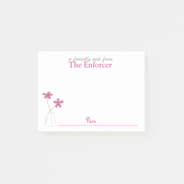 Bloco De Notas Nota de post-it do impulsionador (Frente)