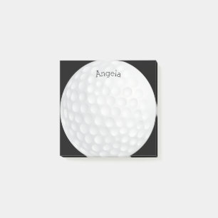 Bloco De Notas nota de post-it golfing do design da bola de golfe