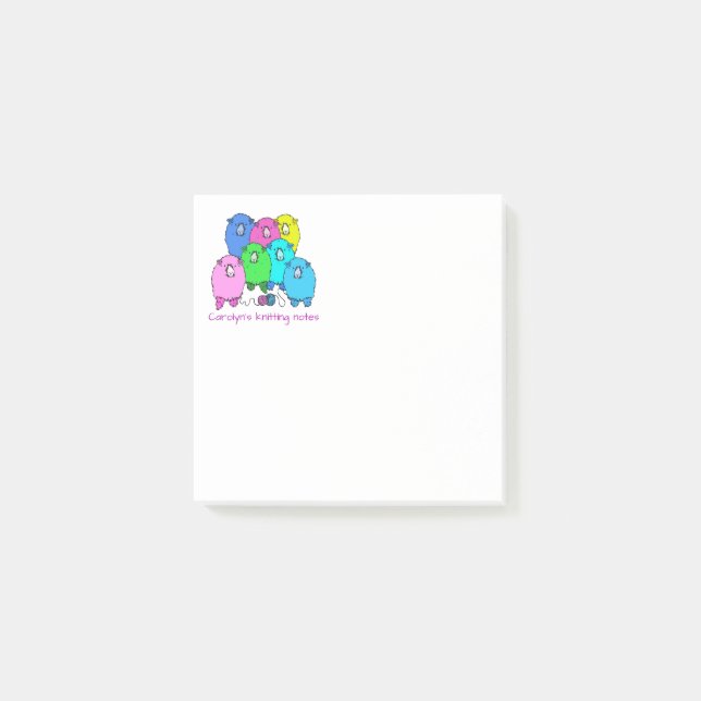 Bloco De Notas Nota de tricô. Cabos e fios, fluffy (Frente)