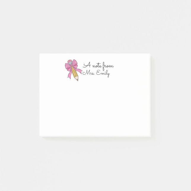 Bloco De Notas Nota Do Lápis Do Professor (Frente)