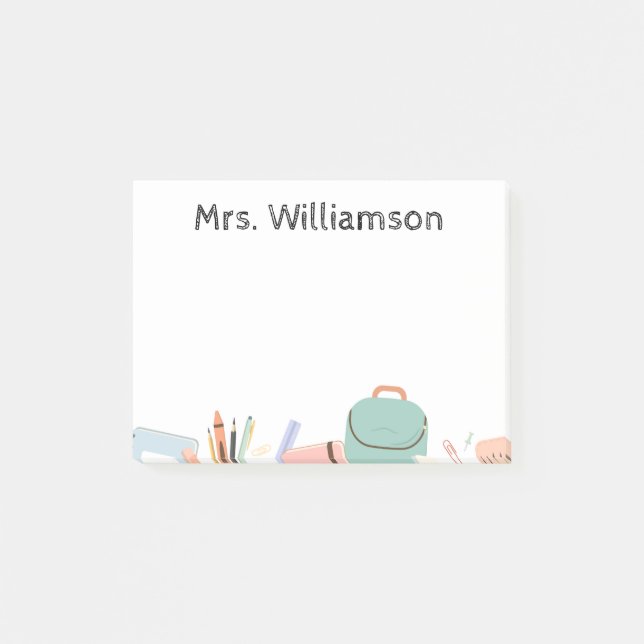 Bloco De Notas Nota Do Posto Do Professor (Frente)