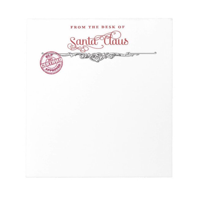 Bloco De Notas Nota dos Papais noeis (Frente)