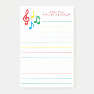 Bloco De Notas Nota Musical Professor de Música