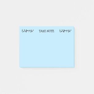 Bloco De Notas Nota Notas de Música Azul