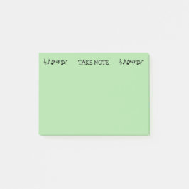 Bloco De Notas Nota Notas de Música Verde