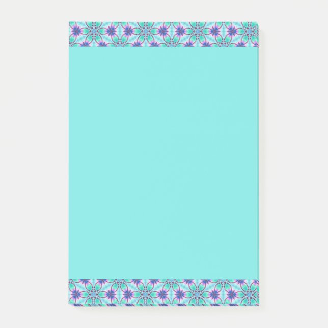 Bloco De Notas Nota pegajosa Jeweled do Fractal (Frente)