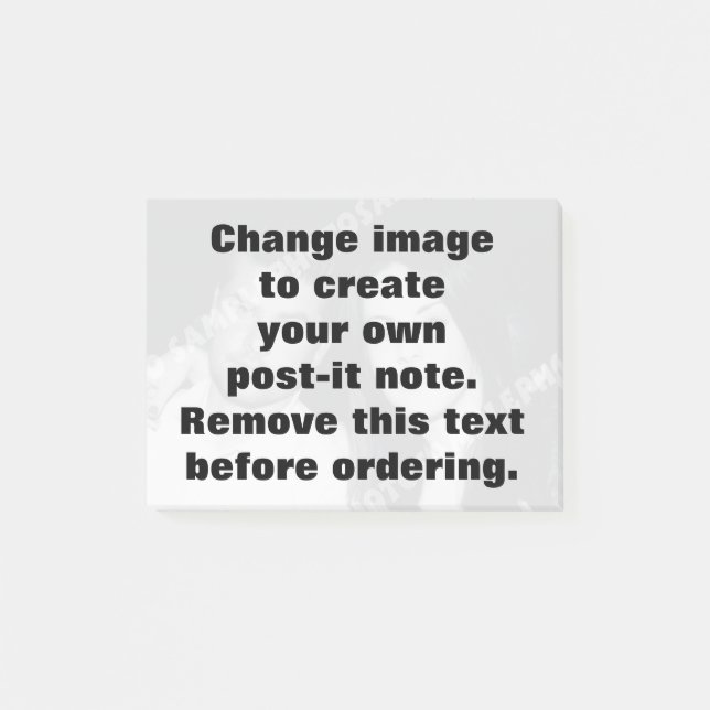 Bloco De Notas Nota personalizada de posto de fotos (Frente)