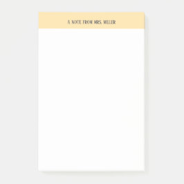 Bloco De Notas Nota personalizada do professor