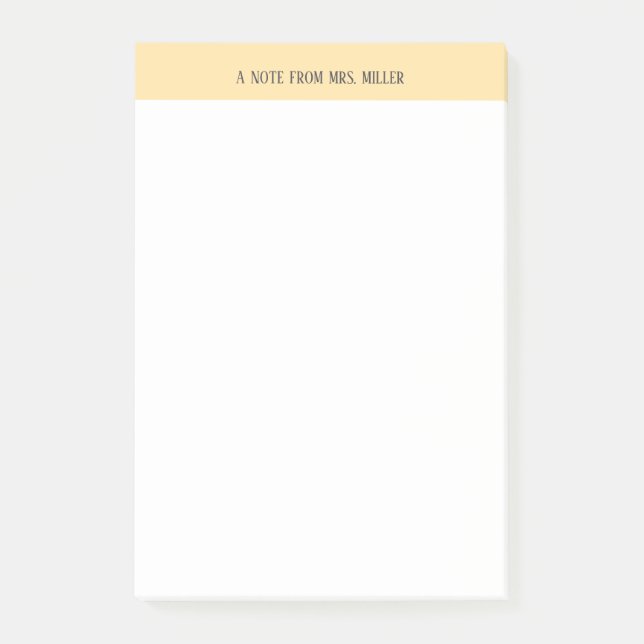 Bloco De Notas Nota personalizada do professor (Frente)