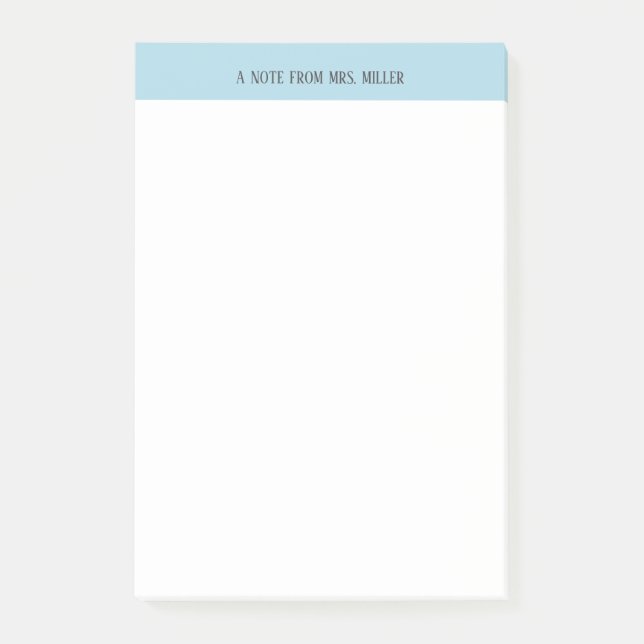 Bloco De Notas Nota personalizada do professor (Frente)