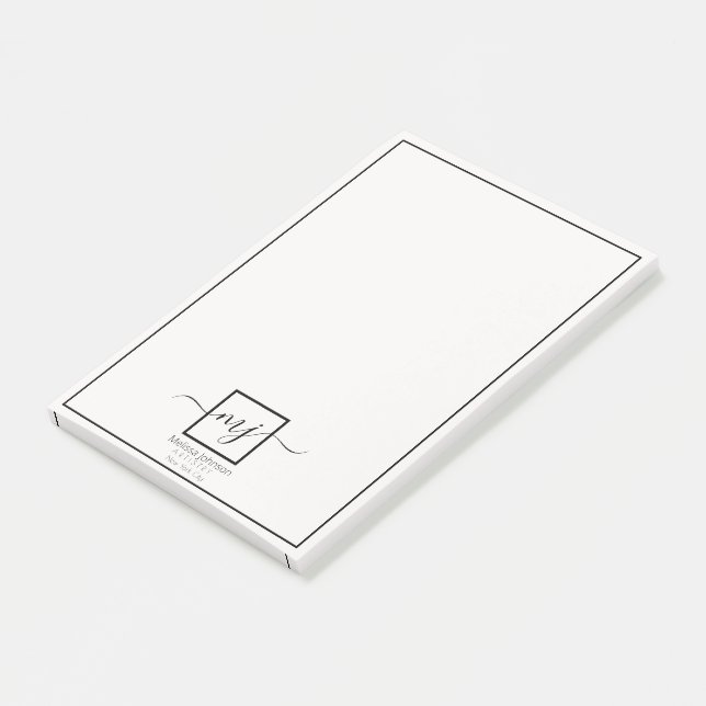 Bloco De Notas Nota personalizada elegante (Inclinado)