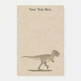 Bloco De Notas Nota Postada do Dinossauro Tiranossauro Rex Cretác