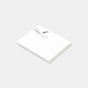 Bloco De Notas Notário Simples Mineral Preto e Branco