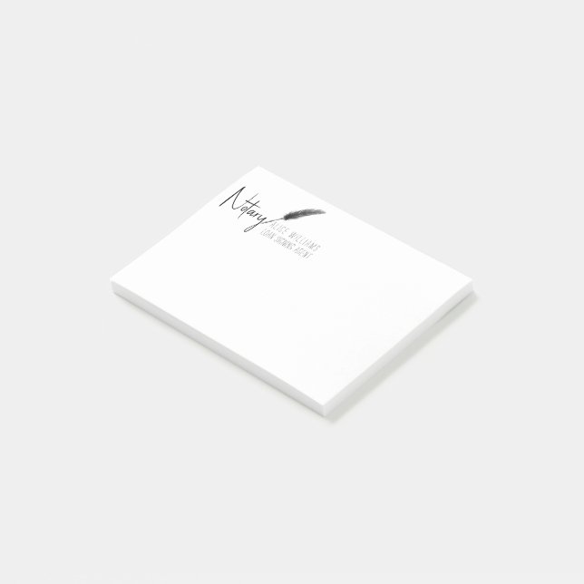 Bloco De Notas Notário Simples Mineral Preto e Branco (Inclinado)