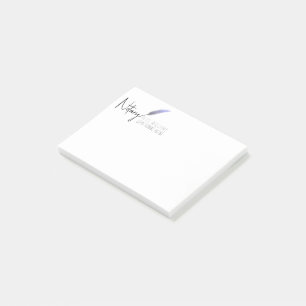 Bloco De Notas Notário Simples Mínimo Roxo e Branco