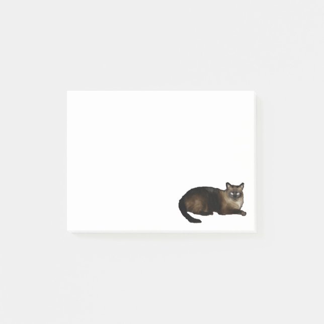Bloco De Notas Notas 4 x 3 do Siamese Cat Post-it® (Frente)