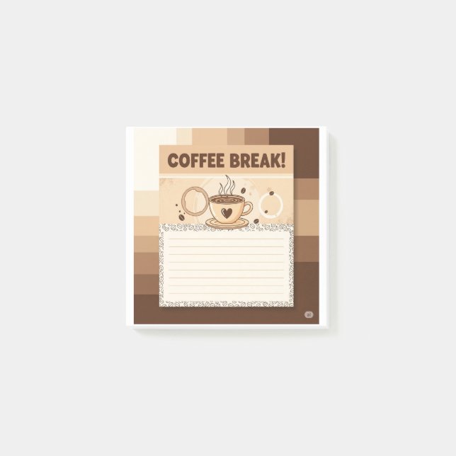 Bloco De Notas Notas adesivas "Coffee Break" (Frente)