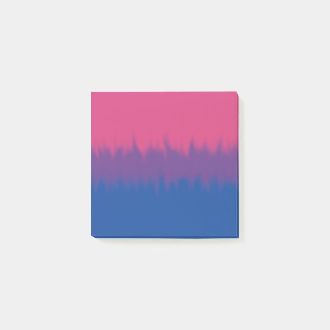 Bloco De Notas Notas adesivas da bandeira bissexual (Frente)