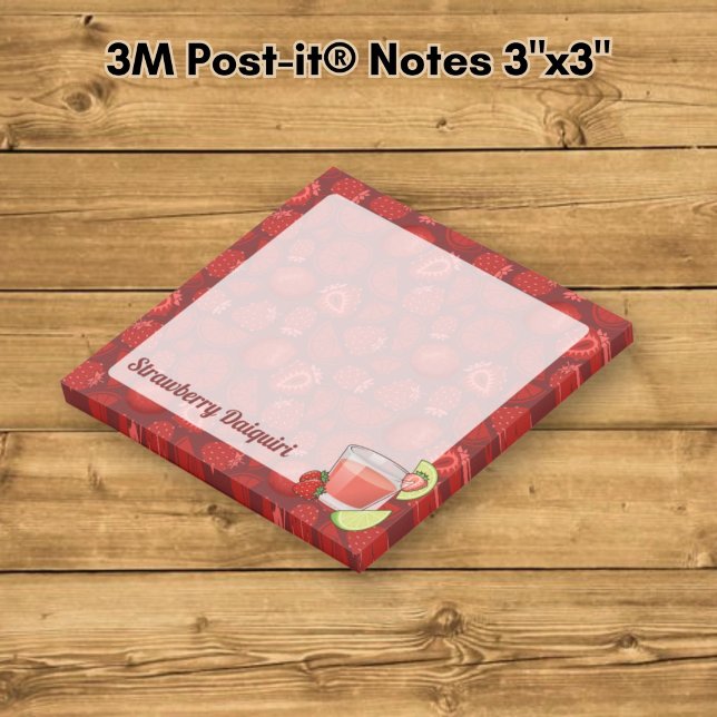 Bloco De Notas Notas adesivas de Daiquiri de Morango (Criador carregado)