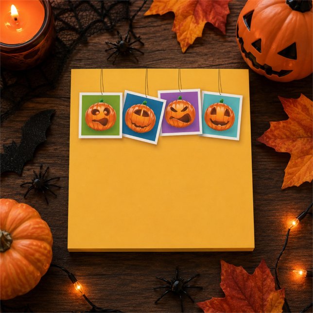 Bloco De Notas Notas adesivas de Jack-O-Lantern para o Halloween (Criador carregado)