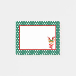 Bloco De Notas Notas Adesivas de Natal Corgi
